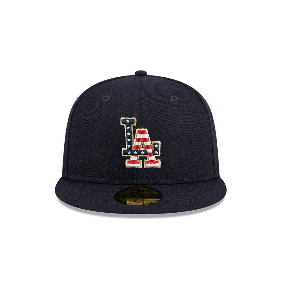 59FIFTY オーセンティック MLB 4th of July ロサンゼルス・ドジャース ネイビー グレーアンダーバイザー