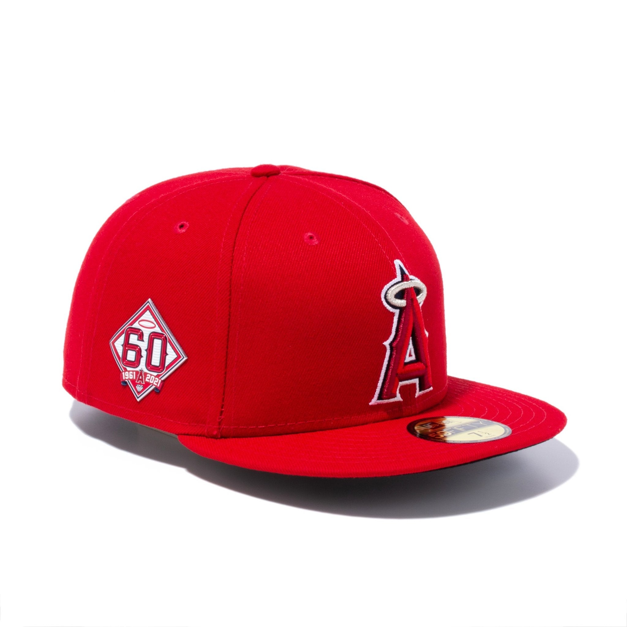 NEW ERA 59FIFTY ロサンゼルス・エンゼルス 60周年記念パッチ