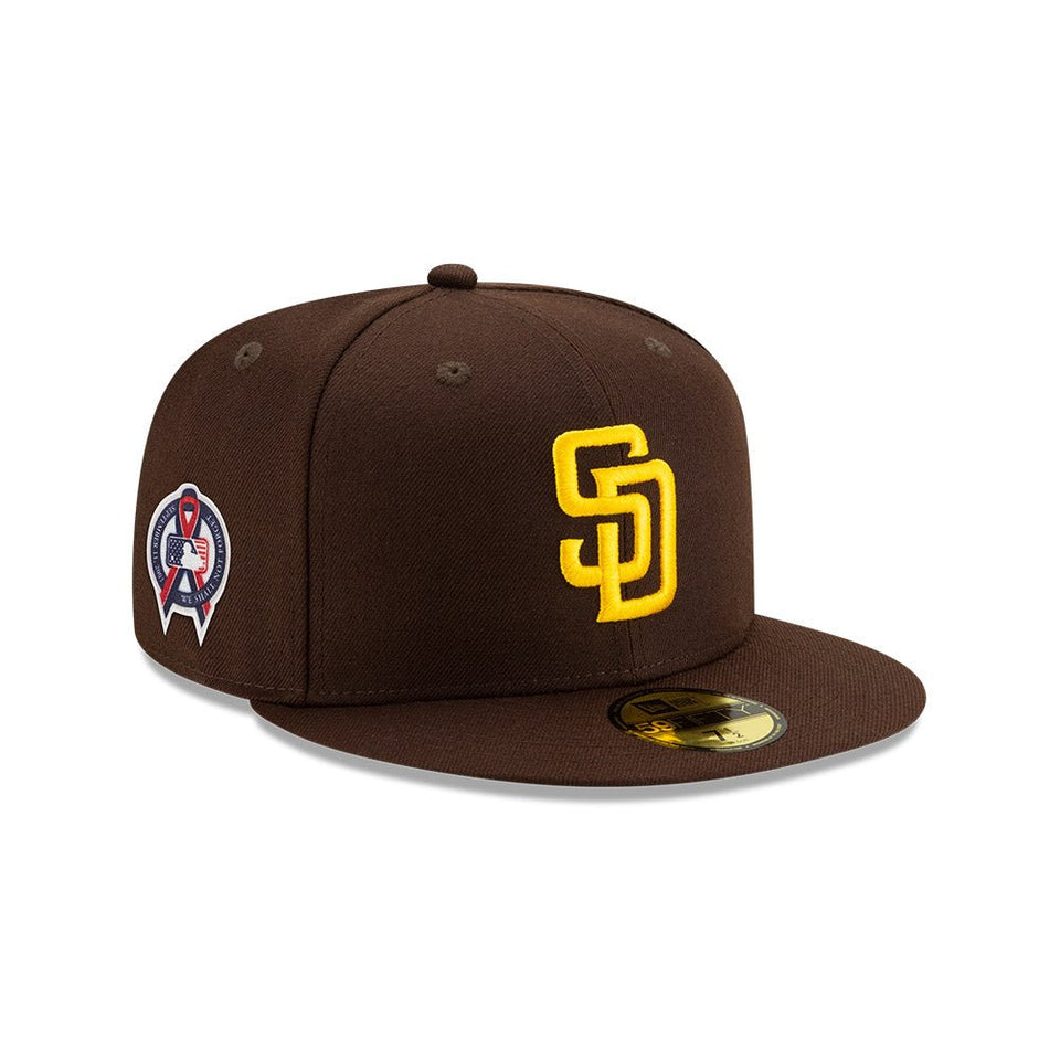 59FIFTY MLBオンフィールド 9.11 Remembrance Side Patch サンディエゴ・パドレス バーントウッド