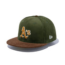 59FIFTY MLB Corduroy コーデュロイ オークランド・アスレチックス カーキ チョコバイザー - 13751122-700 | NEW ERA ニューエラ公式オンラインストア