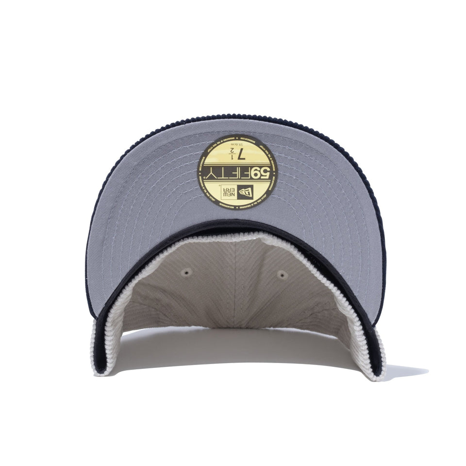 59FIFTY MLB Corduroy コーデュロイ ニューヨーク・ヤンキース ライトベージュ ネイビーバイザー - 13751134-700 | NEW ERA ニューエラ公式オンラインストア