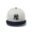 59FIFTY MLB Corduroy コーデュロイ ニューヨーク・ヤンキース ライトベージュ ネイビーバイザー - 13751134-700 | NEW ERA ニューエラ公式オンラインストア