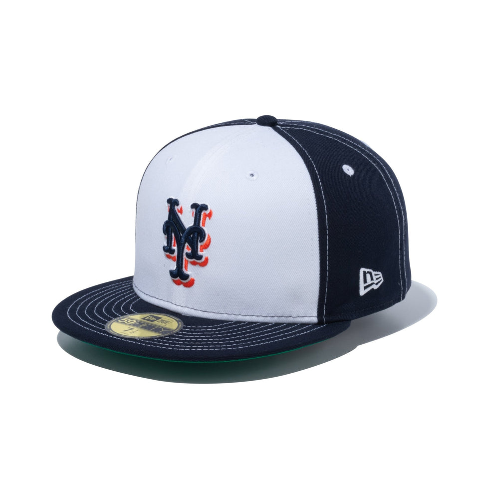 59FIFTY MLB Custom ニューヨーク・メッツ ホワイト/ネイビー ケリー