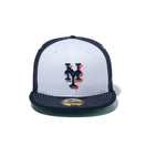 59FIFTY MLB Custom ニューヨーク・メッツ ホワイト/ネイビー ケリーアンダーバイザー - 13780799-700 | NEW ERA ニューエラ公式オンラインストア