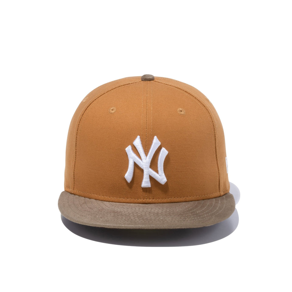 59FIFTY MLB Duck Canvas ダックキャンバス ニューヨーク・ヤンキース ライトブロンズ チャコールスウェードバイザー - 13328542-700 | NEW ERA ニューエラ公式オンラインストア