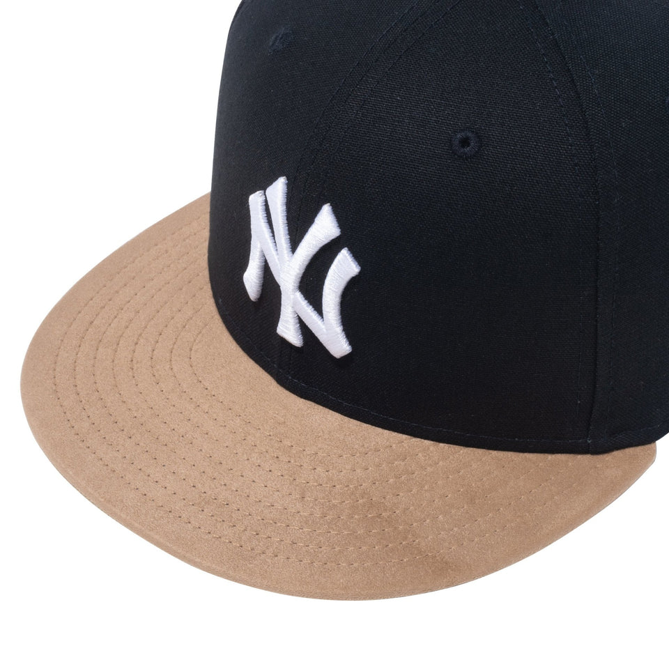 59FIFTY MLB Duck Canvas ダックキャンバス ニューヨーク・ヤンキース ブラック ベージュスウェードバイザー - 13328543-700 | NEW ERA ニューエラ公式オンラインストア