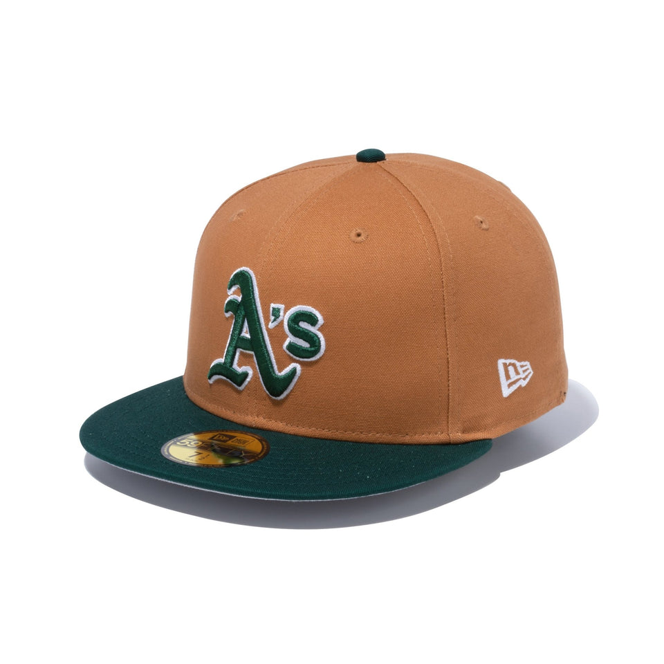 59FIFTY MLB Duck Canvas ダックキャンバス オークランド・アスレチックス ライトブロンズ ダークグリーンバイザー - 13751123-700 | NEW ERA ニューエラ公式オンラインストア