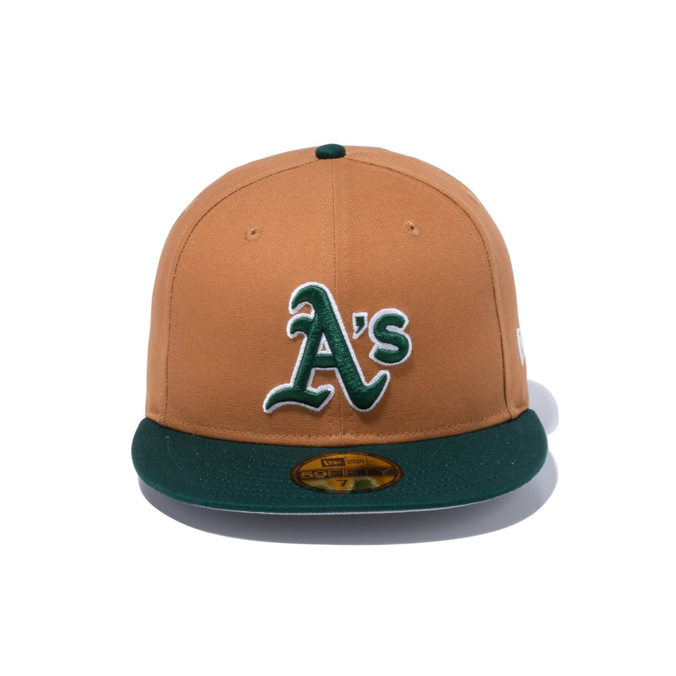 59FIFTY MLB Duck Canvas ダックキャンバス オークランド・アスレチックス ライトブロンズ ダークグリーンバイザー - 13751123-700 | NEW ERA ニューエラ公式オンラインストア