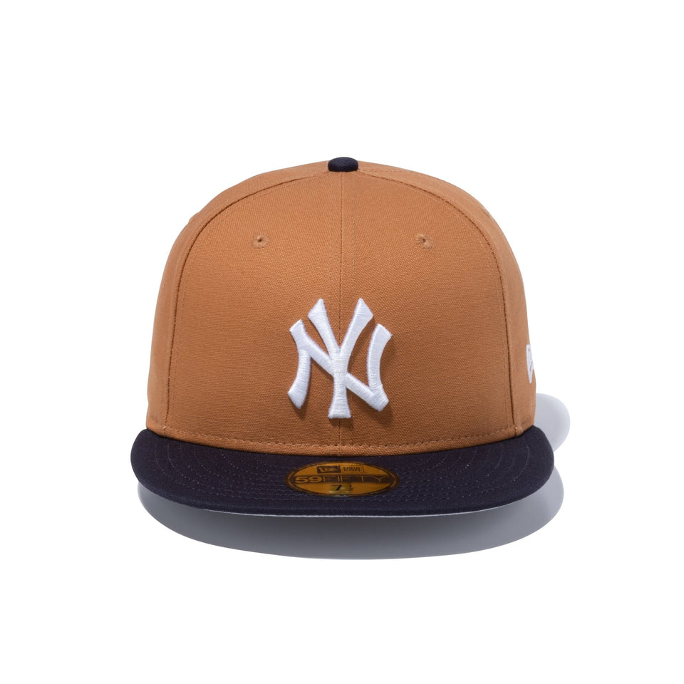 59FIFTY MLB Duck Canvas ダックキャンバス ニューヨーク・ヤンキース ライトブロンズ ネイビーバイザー - 13751135-700 | NEW ERA ニューエラ公式オンラインストア
