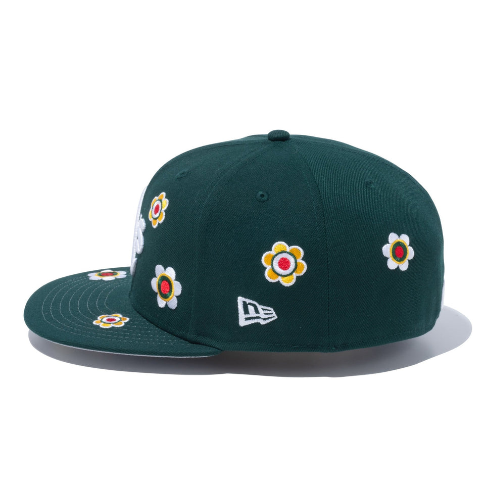 59FIFTY MLB Flower Embroidery オークランド・アスレチックス ダークグリーン - 13751121-700 | NEW ERA ニューエラ公式オンラインストア