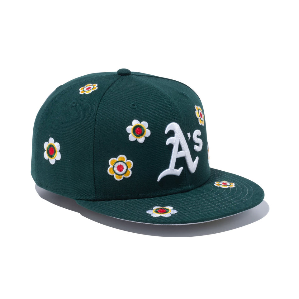 59FIFTY MLB Flower Embroidery オークランド・アスレチックス ダークグリーン - 13751121-700 | NEW ERA ニューエラ公式オンラインストア