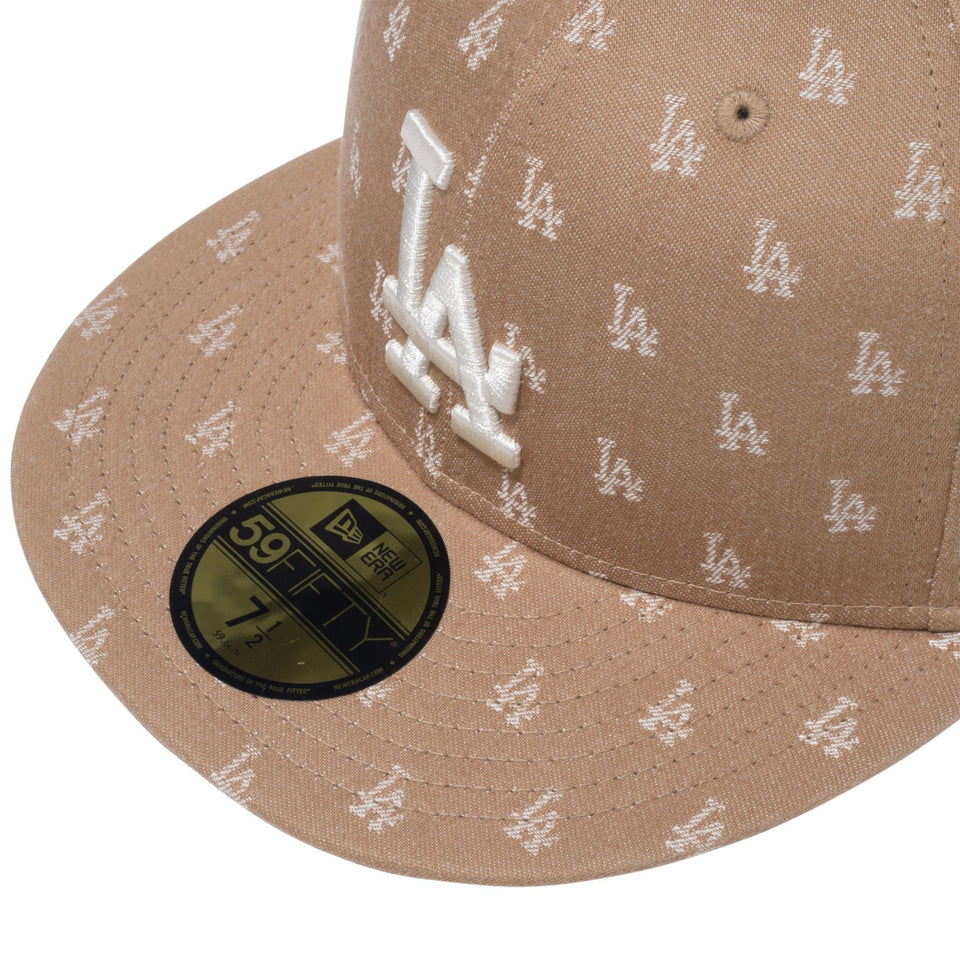 59FIFTY MLB Jacquard ロサンゼルス・ドジャース カーキ × クローム - 14109903-700 | NEW ERA ニューエラ公式オンラインストア