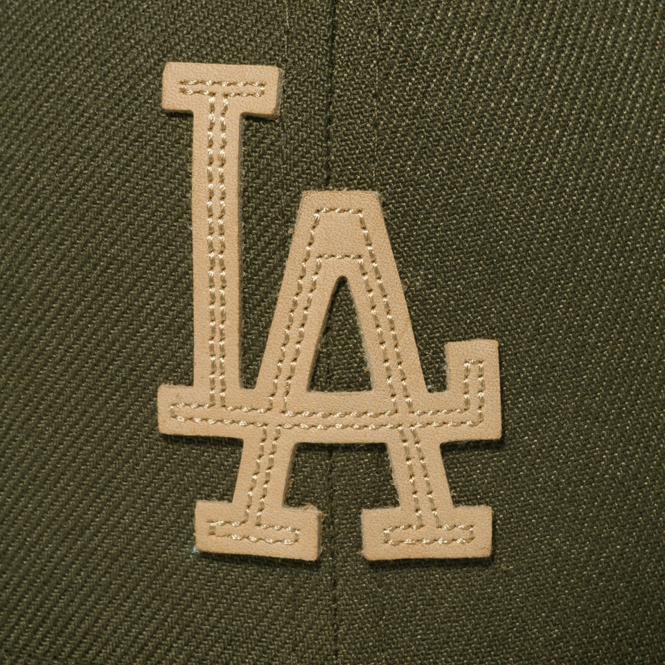 59FIFTY MLB Leather Logo ロサンゼルス・ドジャース モス