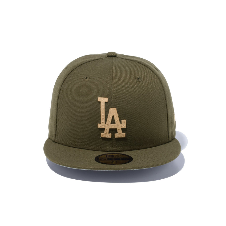 59FIFTY MLB Leather Logo ロサンゼルス・ドジャース モス - 13751146-700 | NEW ERA ニューエラ公式オンラインストア