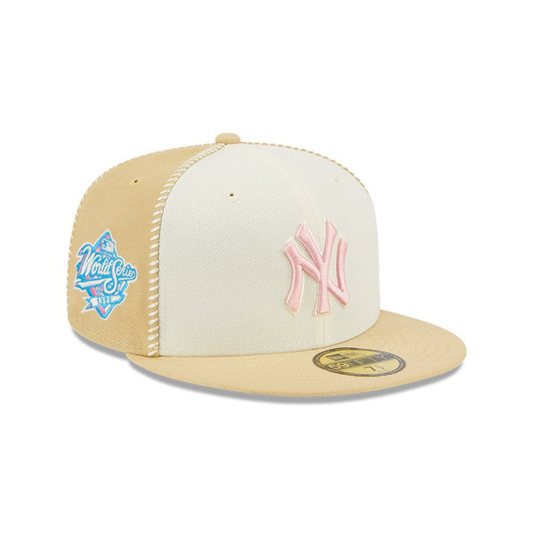 59FIFTY MLB Seam Stitch ニューヨーク・ヤンキース クロームホワイト / ベージュ グレーアンダーバイザー