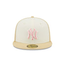 59FIFTY MLB Seam Stitch ニューヨーク・ヤンキース クロームホワイト / ベージュ グレーアンダーバイザー - 13717562-700 | NEW ERA ニューエラ公式オンラインストア