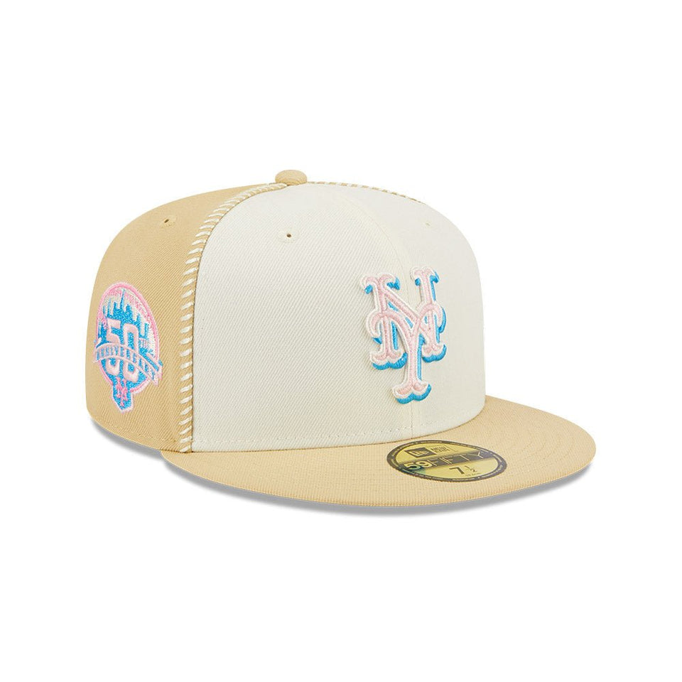 59FIFTY MLB Seam Stitch ニューヨーク・メッツ クロームホワイト ...