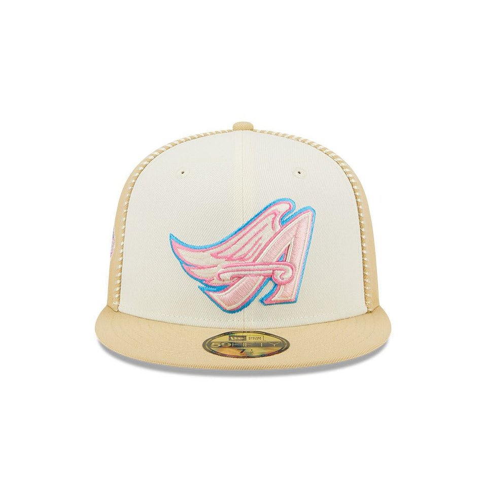 59FIFTY MLB Seam Stitch ロサンゼルス・エンゼルス クーパーズタウン クロームホワイト / ベージュ グレーアンダーバイザー - 13717565-700 | NEW ERA ニューエラ公式オンラインストア