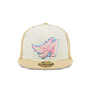 59FIFTY MLB Seam Stitch ロサンゼルス・エンゼルス クーパーズタウン クロームホワイト / ベージュ グレーアンダーバイザー - 13717565-700 | NEW ERA ニューエラ公式オンラインストア