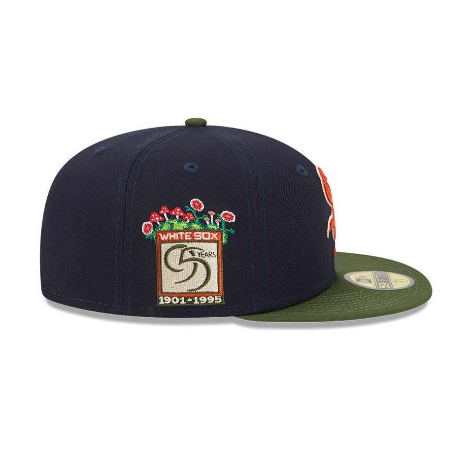 59FIFTY MLB Sprouted シカゴ・ホワイトソックス ネイビー モスグリーンバイザー - 13705002-700 | NEW ERA ニューエラ公式オンラインストア