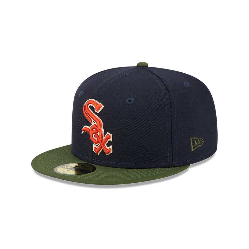 59FIFTY MLB Sprouted シカゴ・ホワイトソックス ネイビー モスグリーンバイザー - 13705002-700 | NEW ERA ニューエラ公式オンラインストア