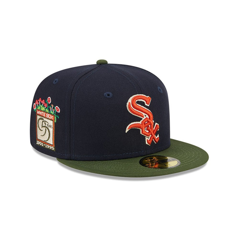 59FIFTY MLB Sprouted シカゴ・ホワイトソックス ネイビー モスグリーンバイザー - 13705002-700 | NEW ERA ニューエラ公式オンラインストア