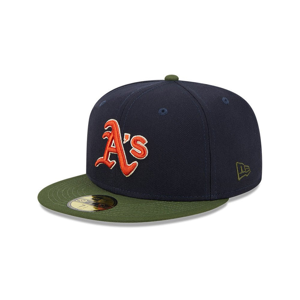 59FIFTY MLB Sprouted オークランド・アスレチックス ネイビー モスグリーンバイザー - 13705003-700 | NEW ERA ニューエラ公式オンラインストア