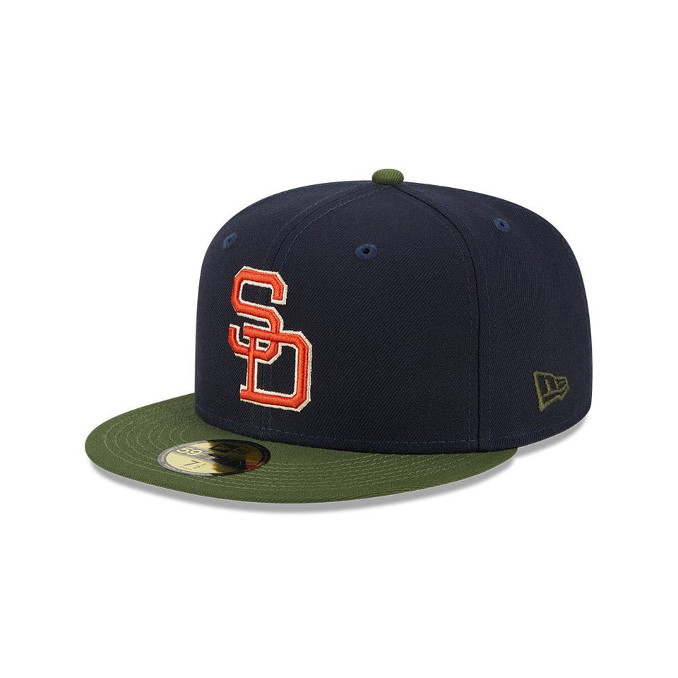 59FIFTY MLB Sprouted サンディエゴ・パドレス クーパーズタウン ネイビー モスグリーンバイザー - 13705004-700 | NEW ERA ニューエラ公式オンラインストア