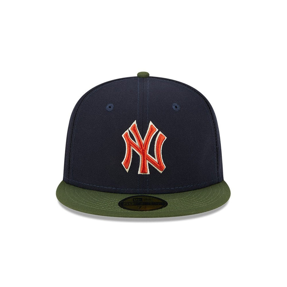 59FIFTY MLB Sprouted ニューヨーク・ヤンキース ネイビー モスグリーンバイザー - 13705006-700 | NEW ERA ニューエラ公式オンラインストア