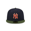 59FIFTY MLB Sprouted ニューヨーク・ヤンキース ネイビー モスグリーンバイザー - 13705006-700 | NEW ERA ニューエラ公式オンラインストア