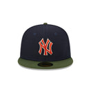 59FIFTY MLB Sprouted ニューヨーク・ヤンキース ネイビー モスグリーンバイザー - 13705006-700 | NEW ERA ニューエラ公式オンラインストア