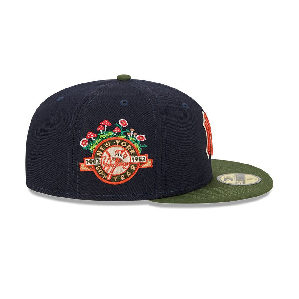 59FIFTY MLB Sprouted ニューヨーク・ヤンキース ネイビー モスグリーンバイザー - 13705006-700 | NEW ERA ニューエラ公式オンラインストア