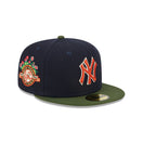 59FIFTY MLB Sprouted ニューヨーク・ヤンキース ネイビー モスグリーンバイザー - 13705006-700 | NEW ERA ニューエラ公式オンラインストア