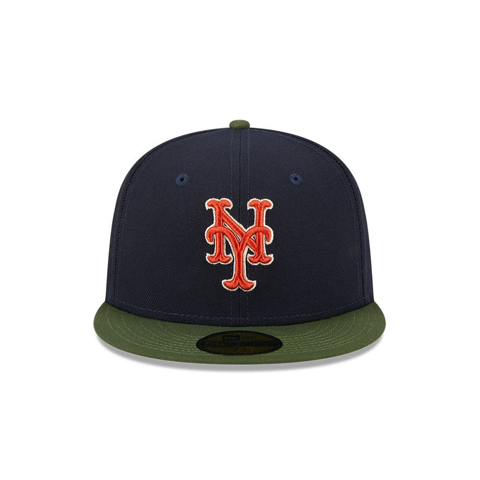 59FIFTY MLB Sprouted ニューヨーク・メッツ クーパーズタウン ネイビー モスグリーンバイザー - 13705007-700 | NEW ERA ニューエラ公式オンラインストア