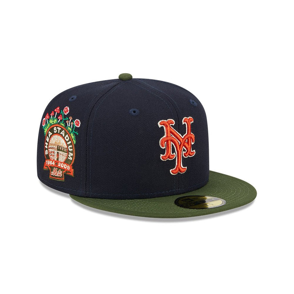 59FIFTY MLB Sprouted ニューヨーク・メッツ クーパーズタウン ネイビー モスグリーンバイザー - 13705007-700 | NEW ERA ニューエラ公式オンラインストア