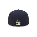 59FIFTY MLB Sprouted ニューヨーク・メッツ クーパーズタウン ネイビー モスグリーンバイザー - 13705007-700 | NEW ERA ニューエラ公式オンラインストア