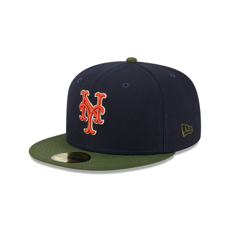 59FIFTY MLB Sprouted ニューヨーク・メッツ クーパーズタウン ネイビー モスグリーンバイザー