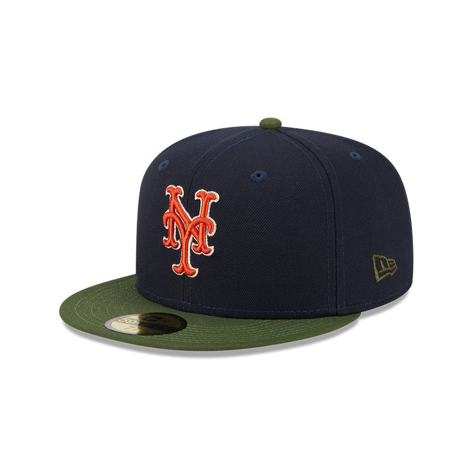 59FIFTY MLB Sprouted ニューヨーク・メッツ クーパーズタウン ネイビー モスグリーンバイザー - 13705007-700 | NEW ERA ニューエラ公式オンラインストア