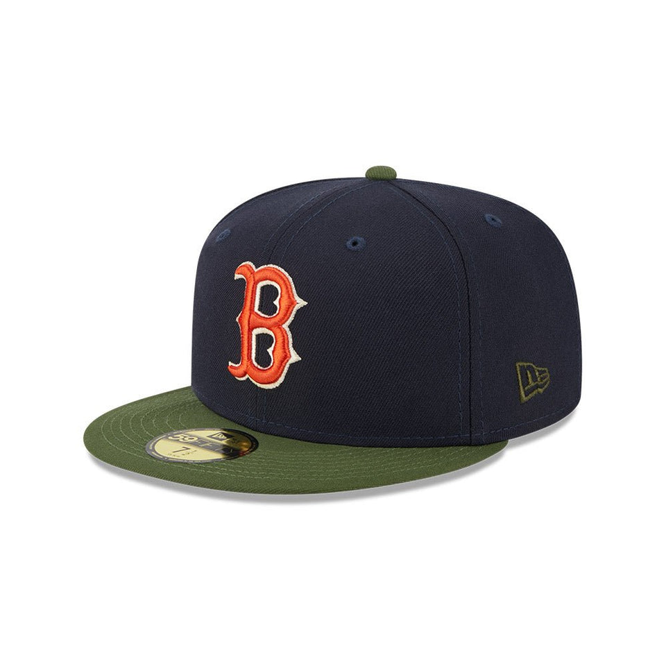 59FIFTY MLB Sprouted ボストン・レッドソックス ネイビー モスグリーンバイザー - 13705009-700 | NEW ERA ニューエラ公式オンラインストア