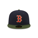 59FIFTY MLB Sprouted ボストン・レッドソックス ネイビー モスグリーンバイザー - 13705009-700 | NEW ERA ニューエラ公式オンラインストア