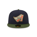 59FIFTY MLB Sprouted アナハイム・エンゼルス クーパーズタウン ネイビー モスグリーンバイザー - 13705010-700 | NEW ERA ニューエラ公式オンラインストア