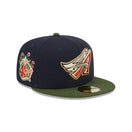 59FIFTY MLB Sprouted アナハイム・エンゼルス クーパーズタウン ネイビー モスグリーンバイザー - 13705010-700 | NEW ERA ニューエラ公式オンラインストア