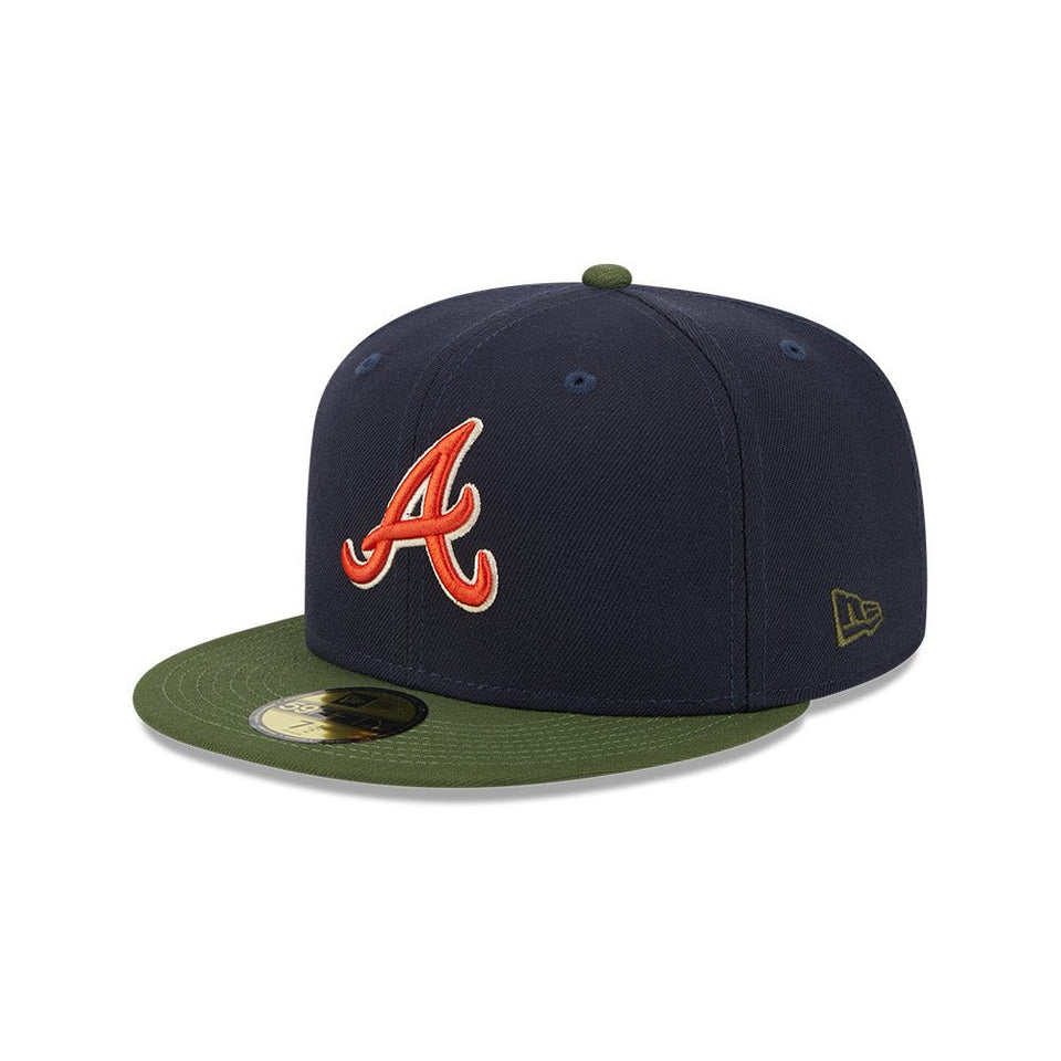 59FIFTY MLB Sprouted アトランタ・ブレーブス クーパーズタウン ネイビー モスグリーンバイザー - 13705011-700 | NEW ERA ニューエラ公式オンラインストア