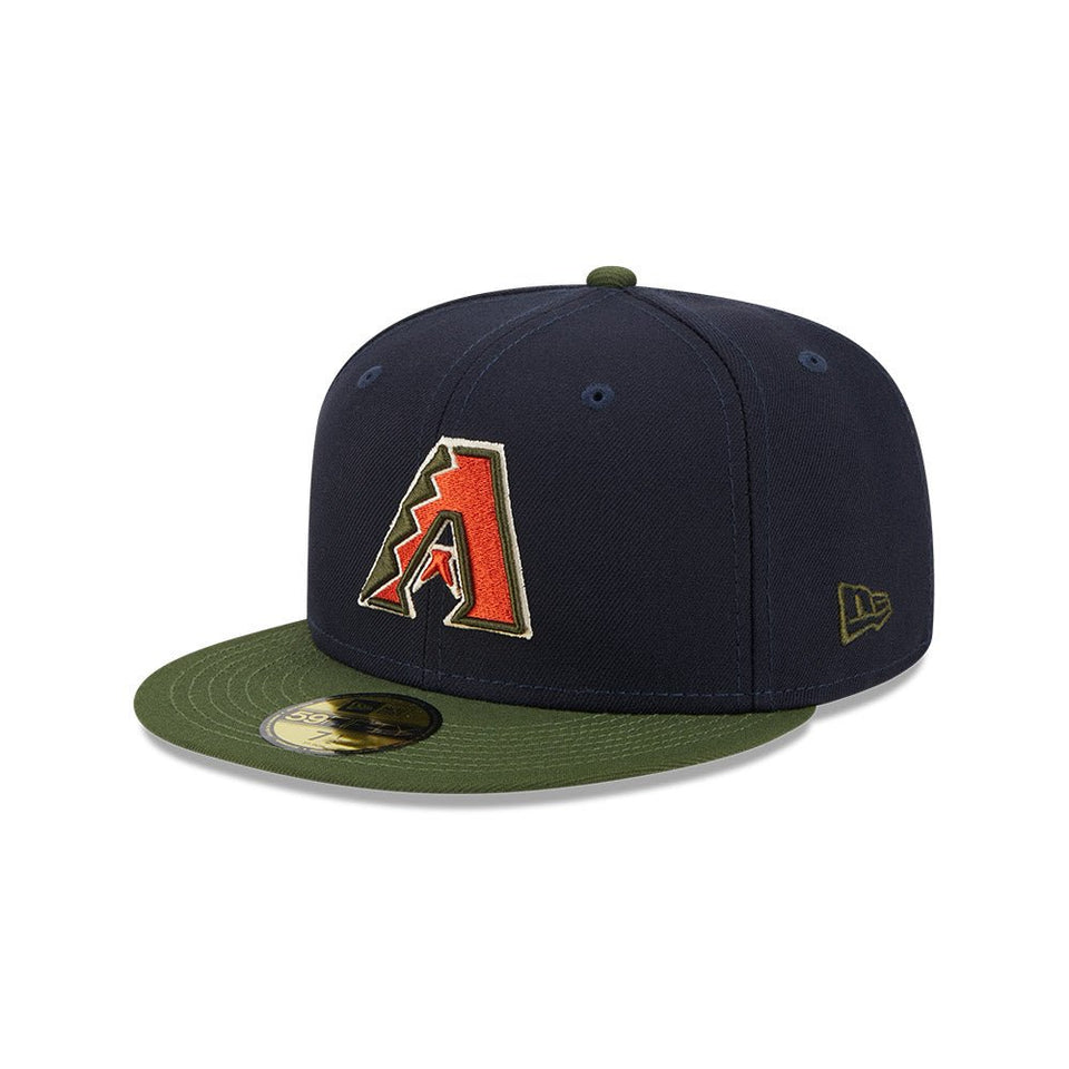 59FIFTY MLB Sprouted アリゾナ・ダイヤモンドバックス クーパーズタウン ネイビー モスグリーンバイザー - 13705012-700 | NEW ERA ニューエラ公式オンラインストア