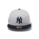 59FIFTY MLB Stone Color ニューヨーク・ヤンキース ストーン ネイビーバイザー - 13516105-700 | NEW ERA ニューエラ公式オンラインストア