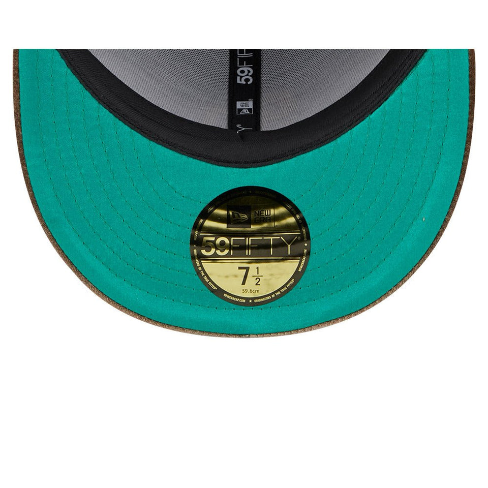 59FIFTY MLB Velvet サンディエゴ・パドレス ブラウン グリーンアンダーバイザー