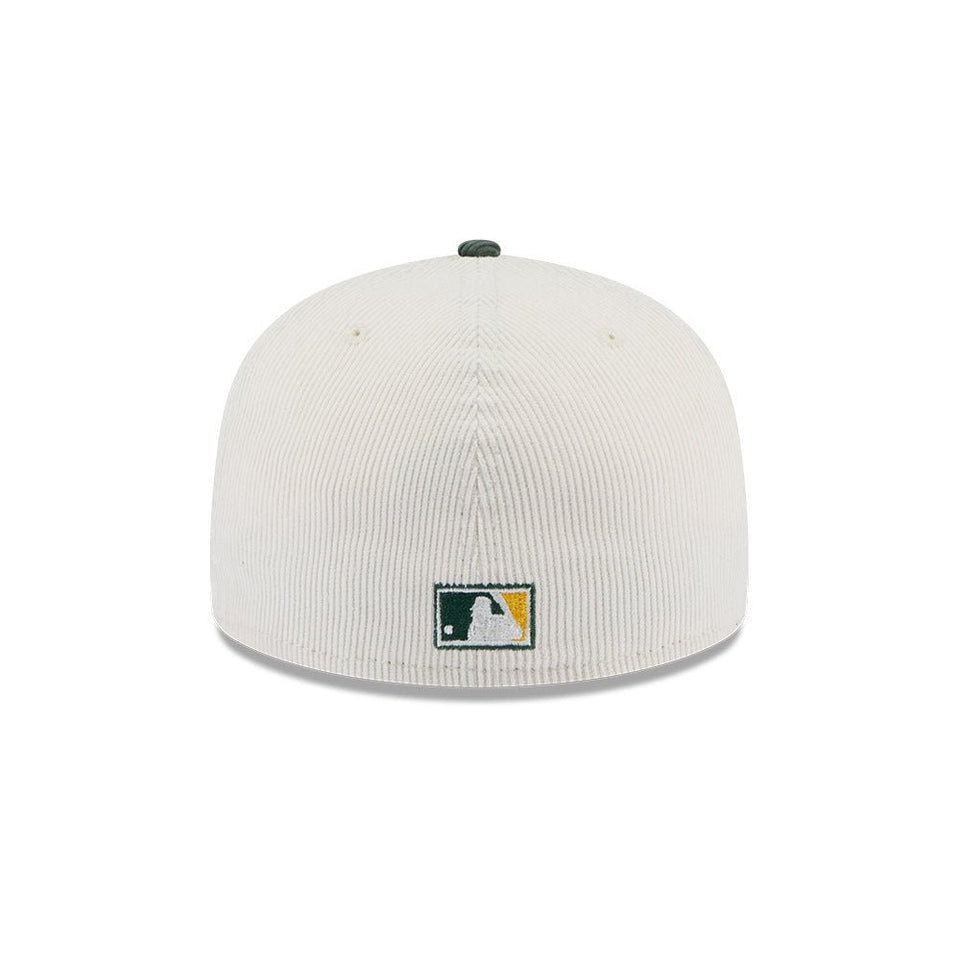 59FIFTY クーパーズタウン MLB Vintage Corduroy オークランド・アスレチックス クロームホワイト グリーンアンダーバイザー - 13512086-700 | NEW ERA ニューエラ公式オンラインストア