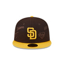59FIFTY Multi Logo サンディエゴ・パドレス ブラウン グレーアンダーバイザー - 13794978-700 | NEW ERA ニューエラ公式オンラインストア