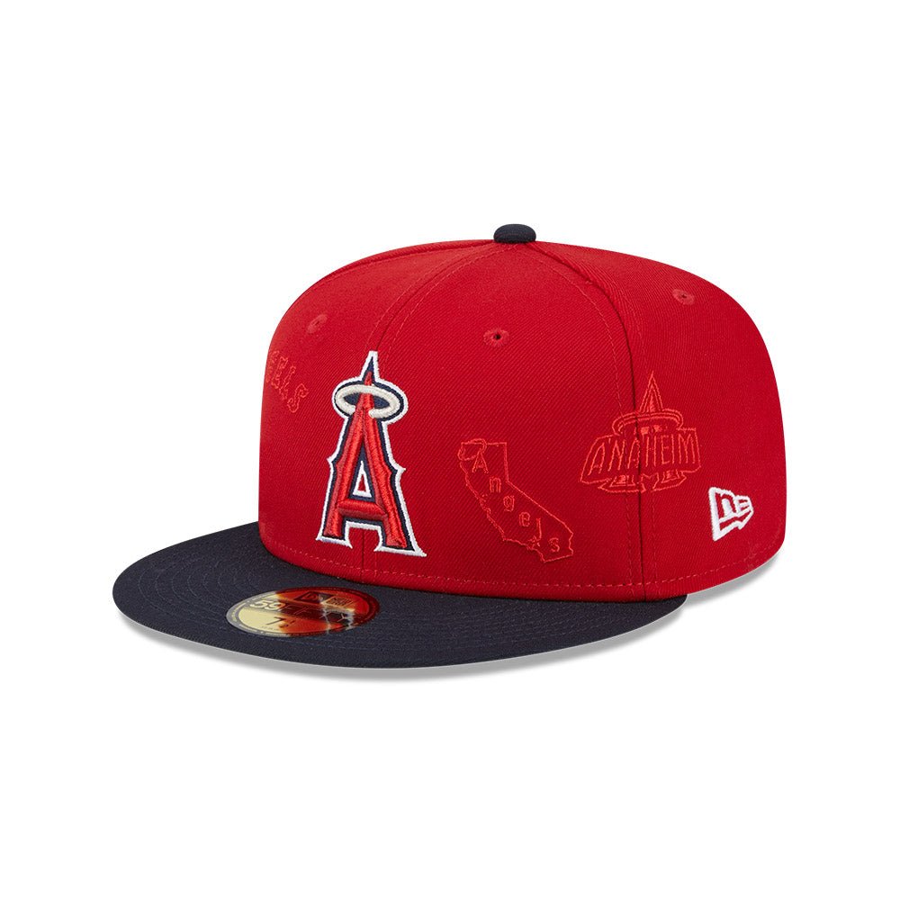 59FIFTY Multi Logo ロサンゼルス・エンゼルス レッド グレー