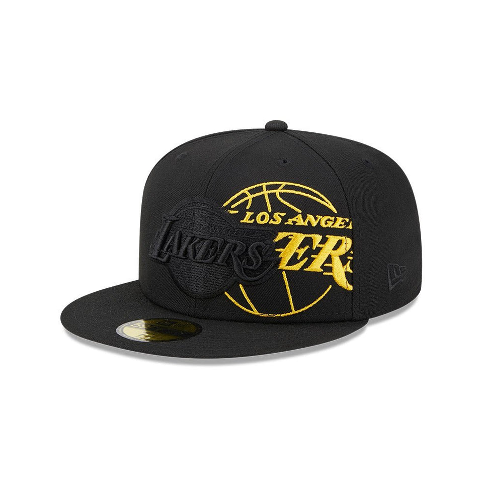 Newera 59fifty ロサンゼルスレイカーズ レザーキャップ ブラック